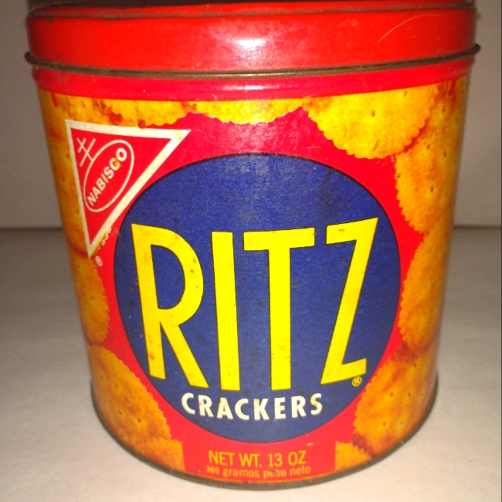 Vintage Ritz Crackers Tin dont be fooled by Rep